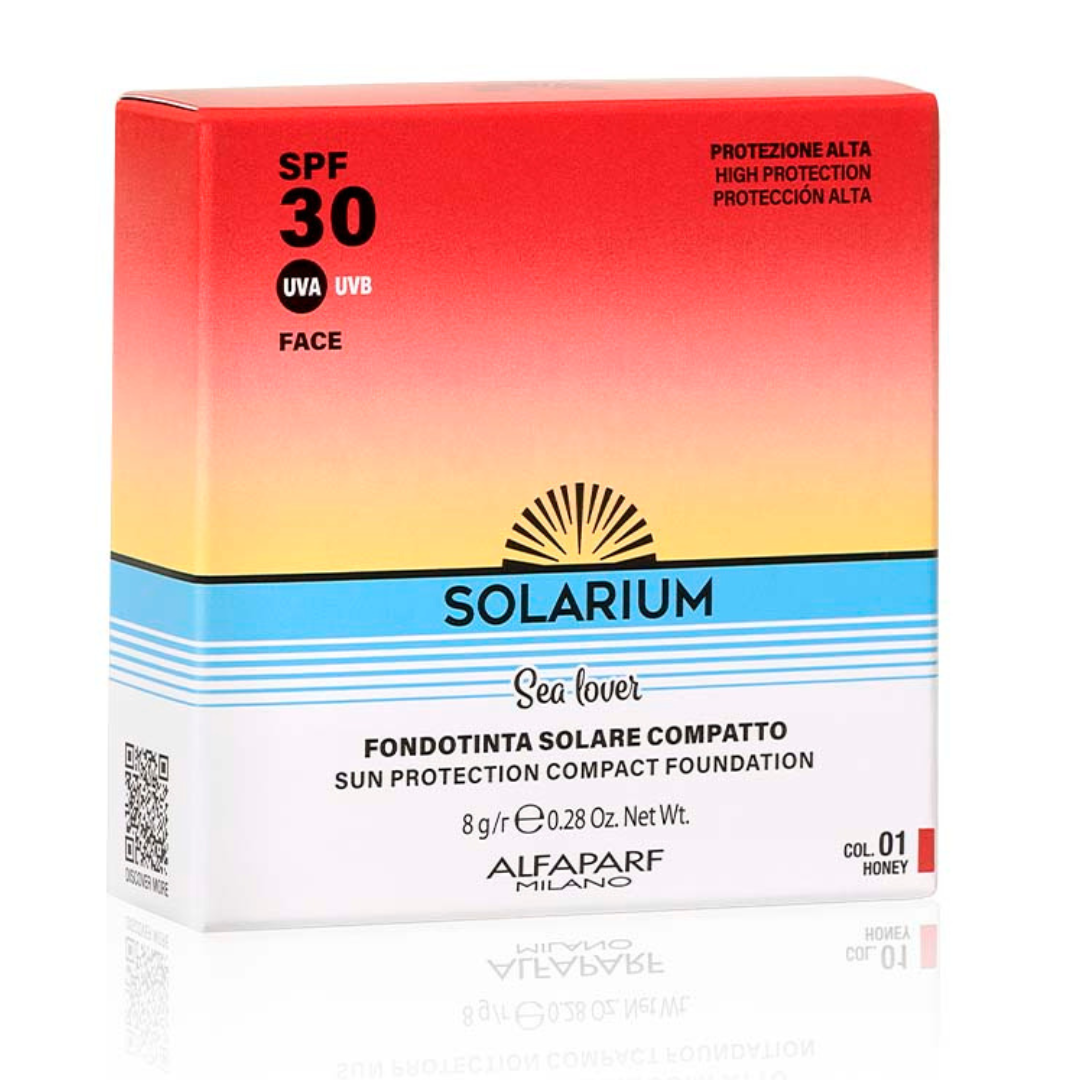 SOLARIUM SPF30 SUN PROTECTION  COMPACT FOUNDATION - COL. 01 -  HONEY